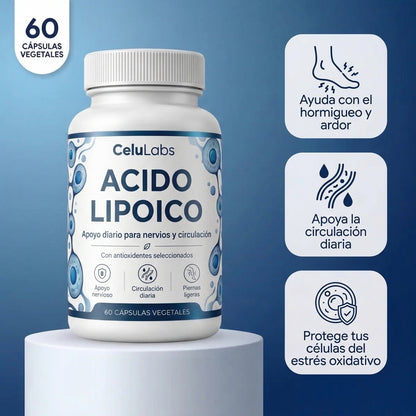 Ácido Lipoico: Soporte Nervioso & Circulación de Celulabs™
