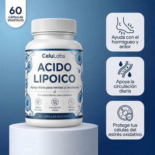 Ácido Lipoico: Soporte Nervioso & Circulación de Celulabs™